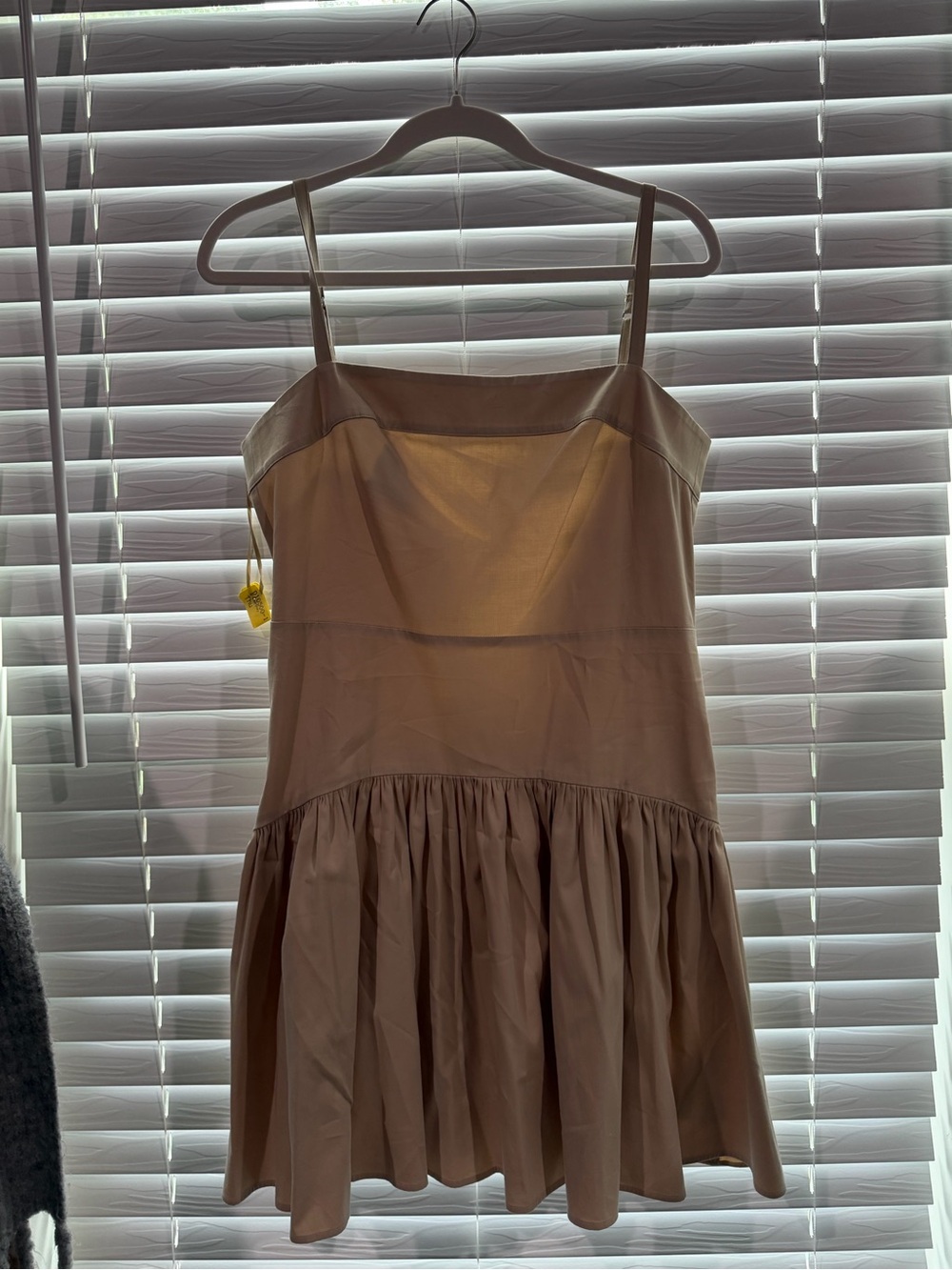 Abercrombie & Fitch Tan Sleeveless Drop-Waist Mini Dress